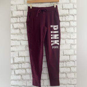 PINK Victoria’s Secret Skinny Jogger in Burgundy Wine  size XS